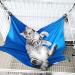 OEFWING Pet Cage Hammock Small Animal Guinea-Pig Hanging Hammocks Bed Pet Cage Hammock for Ferret Cat Rat Chinchilla Hamster Cavy Degu Gerbil Rabbit Playing Cozy Activity Fun Toy Blue