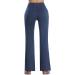 COJCOIHN Women's Bootcut Yoga Pants | Buttery Soft Fabric | Tummy Control & 4 Pockets | Navy, Medium - Buy Online on GoSupps.com