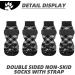 Expavlorine Non-Slip Dog Socks - Soft & Breathable Paw Protection for All Dogs - Adjustable Straps & Traction Control - Black Small (4 Count) - Ideal for Indoor Use on Wooden Floors - Buy Online on GoSupps.com