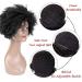 Queentas Real Hair Short Afro Wig for Women | Black Curly Wig with Ponytail | Perfect for Cosplay & Parties - Buy Online on GoSupps.com