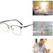 Lightweight Metal Frame Reading Glasses for Men | Anti Blue Light Rectangle Computer Visual Aid | Spring Hinges | 2.5X Magnification - Buy Online on GoSupps.com
