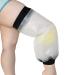 Knee Cast Shower Cover Large Size, Waterproof Knee Shower Protector for Knee Replacement Surgery, Wound, Burns Reusable -New TPU Process (Large)