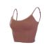 Bustier With Cups Top Tank Crop Padded Back Crop Brown Neckline Ladies Bustier Padded Brown One Size