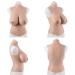 Knobco High Collar Style Artificial Realistic Silicone Breast Forms Fake Boobs Chest Enhancer Suitable for Mastectomy Prosthesis Weddings Christmas Halloween (Color: Brown Skin Size: H) H Brown Skin