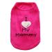 Dog Shirts I Love My Mom/Mommy Dad/Daddy Clothes Doggy Slogan Costume Cute Heart Vest for Small Dogs Puppy T-Shirt XX-Small Rose-M