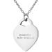 Sabrina Silver Stainless Steel Medical Alert ID Tag Necklace Heart Shape 7/8 wide 24 inch long DIABETIC-NON-INSULIN