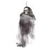 Halloween Decoration Spooky Skull Doll Dollette Halloween Scary Ornaments Hanging Skull Ornament Halloween Pendants Halloween Skeleton Decor Outdoor Hanging Decor Funny Ghost Grey 33.50X10.00X5.00CM