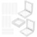 Lurrose jewelry tablets 3Pcs nail art storage box set nail art decoration container empty nail tips storage box fed