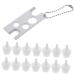 BIUDECO 1 Set Grafting Eyelash Tool Grafting Eyelash Accessories Eyelash Glue Tips Opener for Roller Ball Beer Bottle Opener Lash Glue Replacement Plugs Metal Flat Extension Glue