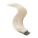 UK Fashion Shop Tape Extensions - 100% Human Hair 50g #60 Platinum Blonde 55cm | Premium Tape In Hair Extensions - Buy Online on GoSupps.com