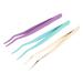 Magiclulu 6 Stk eyelashcases guns tweezers eyebrow tweezers whip eyelid extension tweezers Tool eyelash holder clip for false eyelashes eyelash clip stainless steel sass