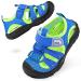 JOINFREE Toddler Boys Girls Water Shoes Breathable Qucik Dry Water Sneakers Sport Beach Sandals Lightweight Barefoot Flexible 5 Toddler Blue Green