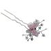 GKONGU U Shaped Hairpin 1Piece Butterfly Crystal Styling Hair Clip Headpiece for Women Girls Wedding Bride Bridesmaid