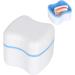 Verdant Touch False Teeth Storage Case | Sky Blue Denture Box with Filter Screen for Dental Appliances - Buy Online on GoSupps.com