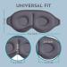 Memory Foam Sleep Mask with Blinkable Light Blocking-Adjustable Contoured Eye Cover for Men and Women-Gray - Buy Online on GoSupps.com