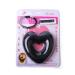 KALLORY Black Hair Rings - Short Heart Shaper Sock for Bun, Women's Hair Ring Maker - Doughnut Shape, Thin Medium Black - Buy Online on GoSupps.com