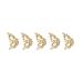 FEIlei 5Pcs Zircon Nail Art Rhinestones Crystal Gems for Nail Decor Rings Earrings DIY