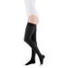 Medi duomed basic thighshow compression stockings without lace unisex |Long compression socks CCL2 with a knobs for women and men |Black |Size II