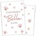 Wilhelm Fell case for the EU pet ID card for animals I personalized with names or date of birth i personal gift idea for pet owners I protective cover pet ID (paw pink) EU home-making card personalized paw pink