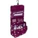 Travel Hanging Toiletry Bag - Waterproof Cosmetic Organizer for Men and Women - Wine Red Flowers Design - Buy Online on GoSupps.com