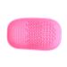 1pc Makeup Cleaner Brush Cleaning Plate Brush Cleaning Pad Makeup Brush Scrubber Pink