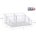 STORi Clear Plastic Vanity Makeup Organizer - 4-Compartment Holder | Compact Design for Beauty Supplies | Made in USA - Buy Online on GoSupps.com