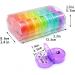 Weekly AM/PM Pill Box - Daily Organizer for Fish Oil Vitamins & Supplements | BPA-Free Dust-Proof | Colorful Rainbow Design - Buy Online on GoSupps.com