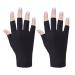 Baofuwan 2 Pairs UV Gloves for Nail Lamp Professional UPF50+ UV Protection Gloves for Manicures Nail Art Fingerless Gloves That Shield Skin from The Sun and Nail Lamp(Black)