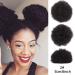Natural Clip In Afro Hair Bun - Jet Black Purple Blue Synthetic Kinky Curly Puff Ponytail Extension for Women - 2 8 Inches - Buy Online on GoSupps.com