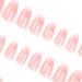 Buy Medium Length Nude French Tip Press On Nails | Glossy Pink White Gradient | Reusable Acrylic False Nails for Women | 24pcs Manicure Set - Buy Online on GoSupps.com