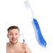 Blue Travel Toothbrush - Foldable Soft Bristles for Camping & Trips | Ergonomic Design | Compact & Portable Toothbrush 18.3cm - Buy Online on GoSupps.com