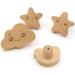 Emoji Wood Animal Cabinet Buttons - 6 Piece Cartoon Bear Head Drawer Pulls for Children's Room Decor - Buy Online on GoSupps.com