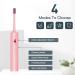 SUFOR-U Q5 Sonic Electric Toothbrush with Cleaning Cup - 4 Modes Travel Toothbrush for Adults - 45 Days Battery Life - Smart Timer - Self-Cleaning Light - 41000 VPM - Fast Charge - Pink - Buy Online on GoSupps.com