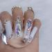 ZYBUXY Luxury Coffin Fake Nails - 24pcs White Press On Nails for Women & Girls | Full Cover Acrylic False Nails - Beach Ready - Buy Online on GoSupps.com