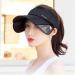 Women's Adjustable Sun Visor Golf Cap with Retractable Brim - UV Protection Sport Hat in Black - Buy Online on GoSupps.com