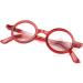 Moley London Transparent Red Reading Glasses 2.5x | Round Cool Readers with Spring Hinges | Stylish Men's Women's Unisex Eyewear - Buy Online on GoSupps.com