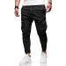BUXKR Men's Black Cargo Pants - Casual Hiking Joggers for Men - Size Large - Buy Online on GoSupps.com