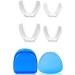 Premium BPA-Free Dental Night Guard - Stop Bruxism with Mouth Guard for Grinding and Clenching Teeth - 2 Sizes Pack of 4 (2 Pairs) - Adults & Kids - Buy Online on GoSupps.com