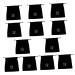 Baluue 12 Pcs Hair Dryer Storage Bag Roller Blow Dry Bag Hair Dryer Pouch Hairdyrer Wig Bags Black Flannel