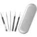 Japard Professional 5 Pcs Blackhead Remover Kit - Stainless Steel Tools for Acne, Pimple, Blemish, and Whitehead Removal on Nose and Face - Buy Online on GoSupps.com
