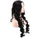 Women's Black Curly Wig - Long Synthetic Wavy Hair for Cosplay | 70s 80s 60s Styles - Buy Online on GoSupps.com