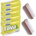 Lava Hand Cleaner Heavy-Duty Pumice (Professional Line) soap with Moisturizers 5-bars 4 OZ each and 2 Wooden Nail Brushes