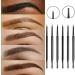 Eye Liner 1pcs 2in1 Crayon sourcils double t te double t te imperm able l'eau floraison sans oeil de 1 5 mm de stylo croche teinte noire du maquillage naturel durable Eye Liner Noir(C) - Buy Online on GoSupps.com