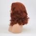 Copper Red Auburn Short Wavy Lace Front Synthetic Wig - Shoulder Length (Red Brown - Buy Online on GoSupps.com