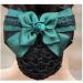 Women Hair Bun Cover Net Snood Hairnet Bowknot Decor Satin Bow Barrette French Hair Clip Bow Ribbon Flower Hair Accessories For Banks Hotels Restaurant Staff (Green) - Buy Online on GoSupps.com