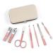 Manicure Kit 7-Piece Nail Clipper Set Stainless Steel Nail Clippers Nail Clipper Set for Women Suitable for Outdoor Travel Tool Set Rose Gold Nail Clippers Kit Pink - Buy Online on GoSupps.com