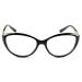 COMPUTER Optical Blue Light Blocking Anti-fatigue Cat Eye Frame Clear Glasses (Black Matte Clear)