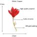 Pin Jewelry Gifts for Women Ladies Fashion Accessories Ladies Elegant Enamel Red Brooch Magnolia Flower Brooch Party Banquet Brooch Brooches & Pins - Buy Online on GoSupps.com