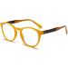 Shop Abetos Retro Reading Glasses - Anti Blue Light Comfortable Stylish for Men & Women - Large Round Computer Glasses in Starch Yellow 3.0x - Buy Online on GoSupps.com