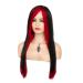 Baruisi Long Red Black Wig - Heat Resistant Synthetic Hair Wigs for Women - Buy Online on GoSupps.com
